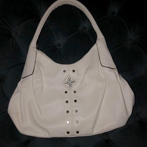 Vera Wang White Handbag Magnet Clasp
